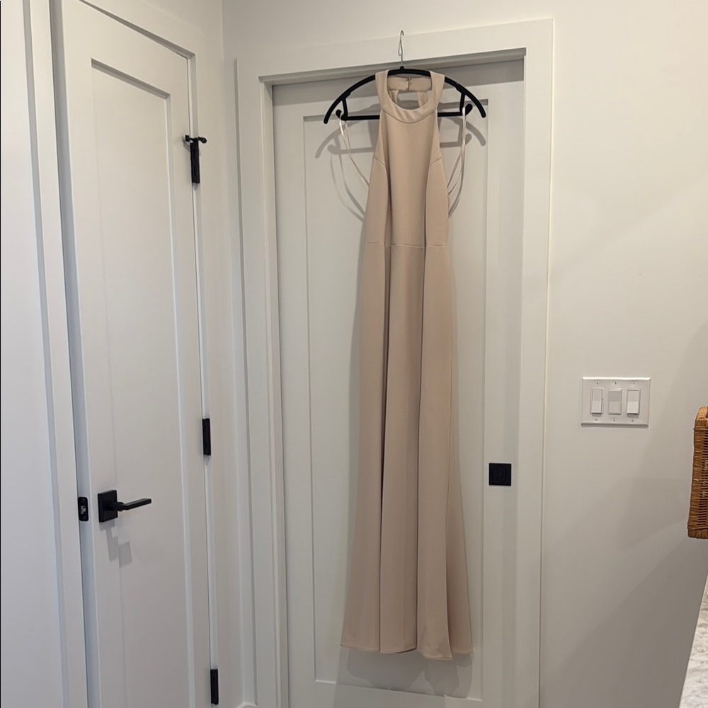BHLDN Cream Halter Sheath Dress for Weddings